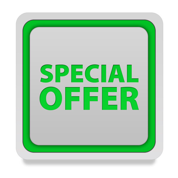 Специальное предложение квадратный значок на белом фоне
