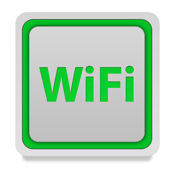 wifi square icon on white background