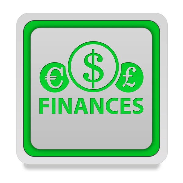 Finance fyrkantiga ikonen på vit bakgrund — Stockfoto