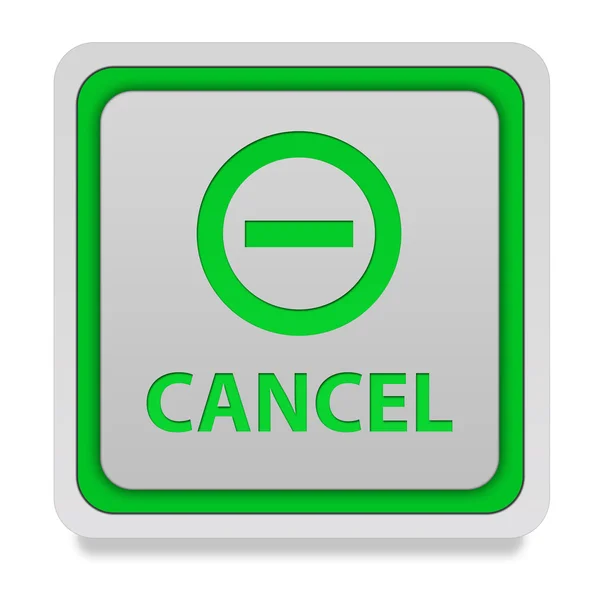 Cancel square icon on white background — Stock Photo, Image