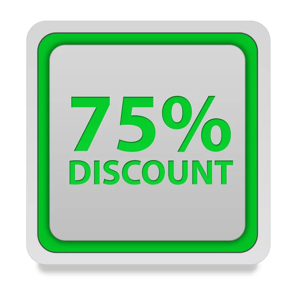 Discount 75 square icon on white background — Stock Photo, Image