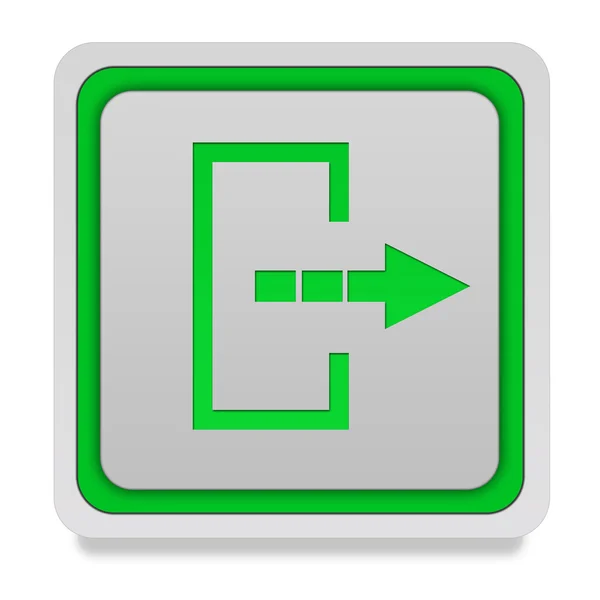 Logout négyzet alakú ikon a fehér háttér — Stock Fotó