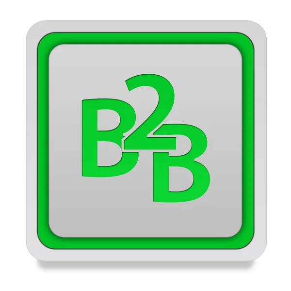 Ikon persegi B2B pada latar belakang putih — Stok Foto