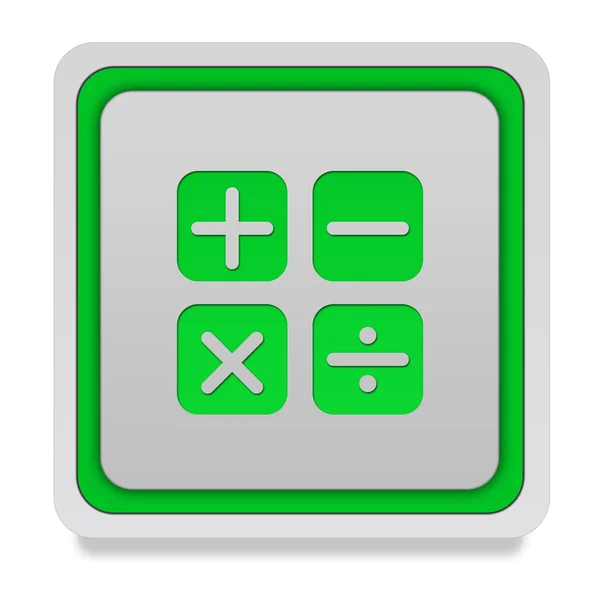 Calcule o ícone quadrado no fundo branco — Fotografia de Stock