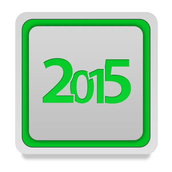 2015 čtvercovou ikonu na bílém pozadí — Stock fotografie