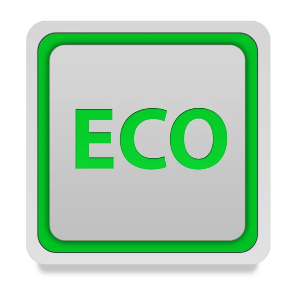 Eco square icon on white background — Stock Photo, Image