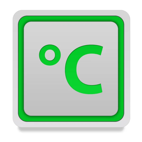Celsius fyrkantiga ikonen på vit bakgrund — Stockfoto