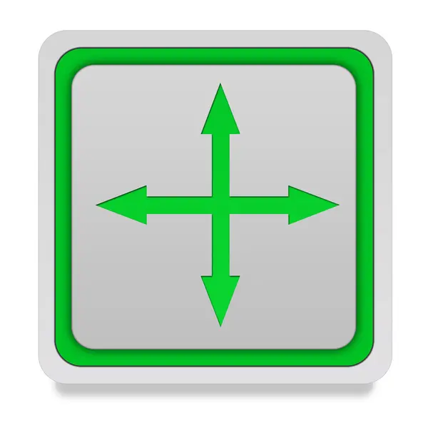 Arrow square icon on white background — Stock Photo, Image