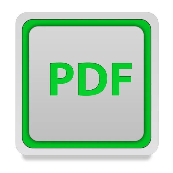 PDF vierkante pictogram op witte achtergrond — Stockfoto