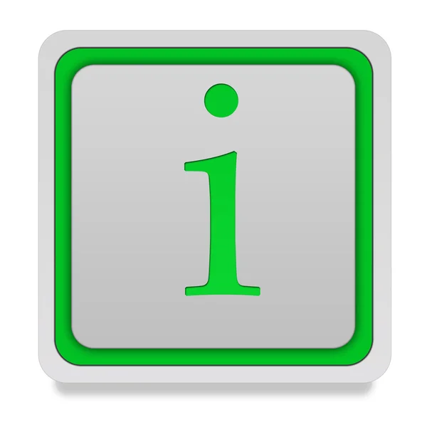 Informationen quadratische Symbol auf weißem Hintergrund — Stockfoto