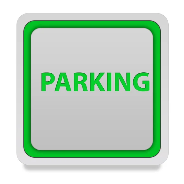 Parcheggio icona quadrata su sfondo bianco — Foto Stock