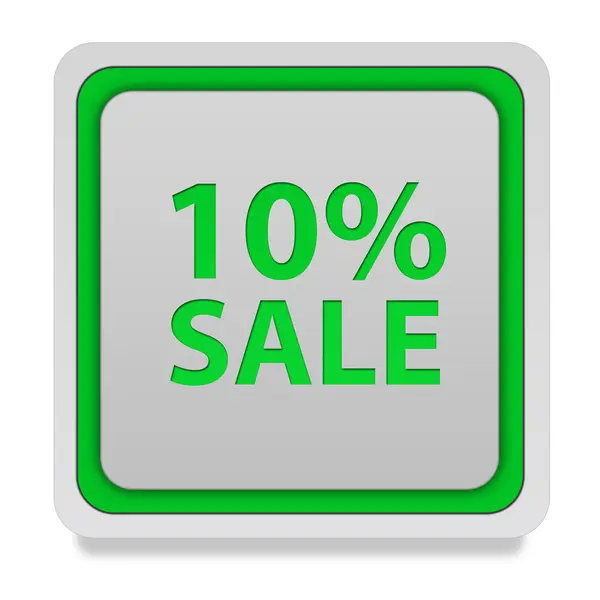 Sale ten percent square icon on white background — Stock Photo, Image