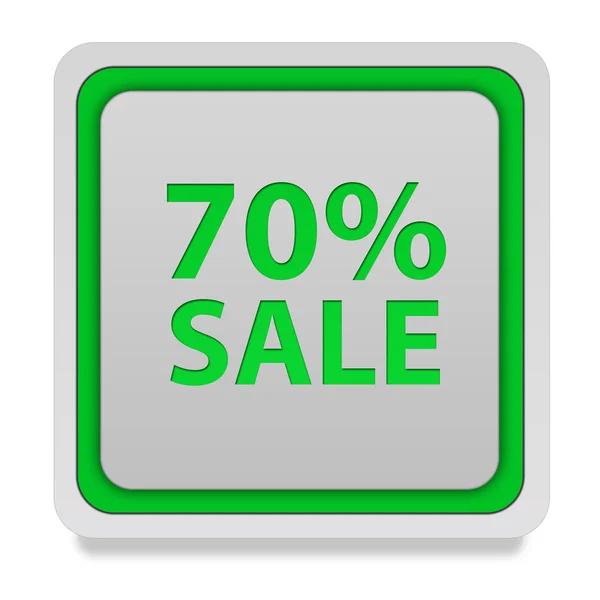 Siedemdziesiąt procent sprzedaży kwadratowe ikona na białym tle — Zdjęcie stockowe