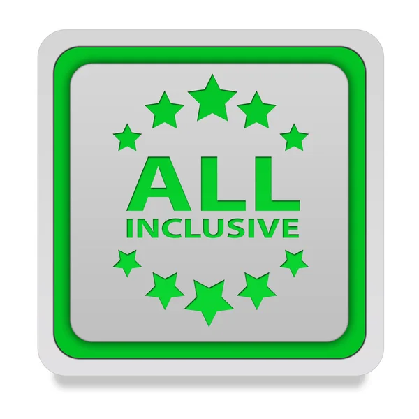 All inclusive square icon on white background — Stock Photo, Image