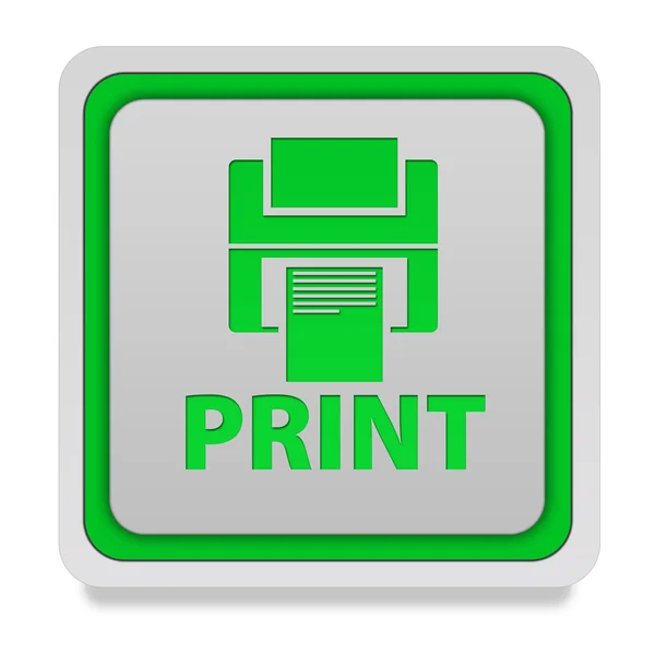 Print square icon on white background — Stock Photo, Image