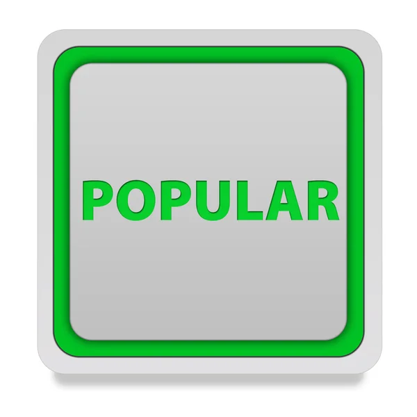 Populaire vierkante pictogram op witte achtergrond — Stockfoto