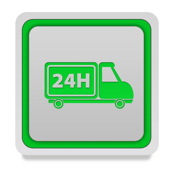 24 hours square icon on white background — Stock Photo, Image