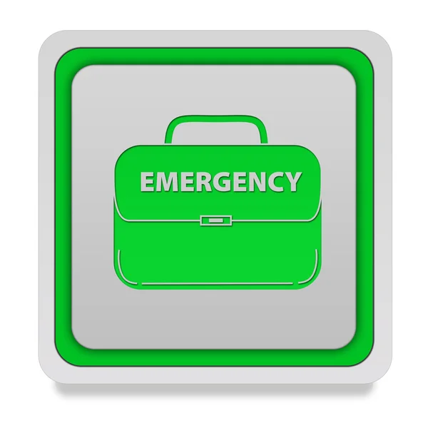 Icono cuadrado de emergencia sobre fondo blanco —  Fotos de Stock