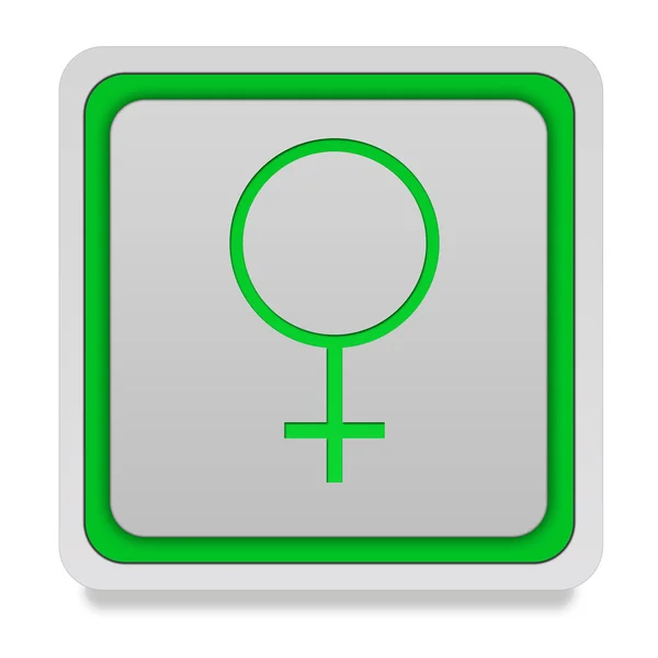 Icono cuadrado femenino sobre fondo blanco — Foto de Stock
