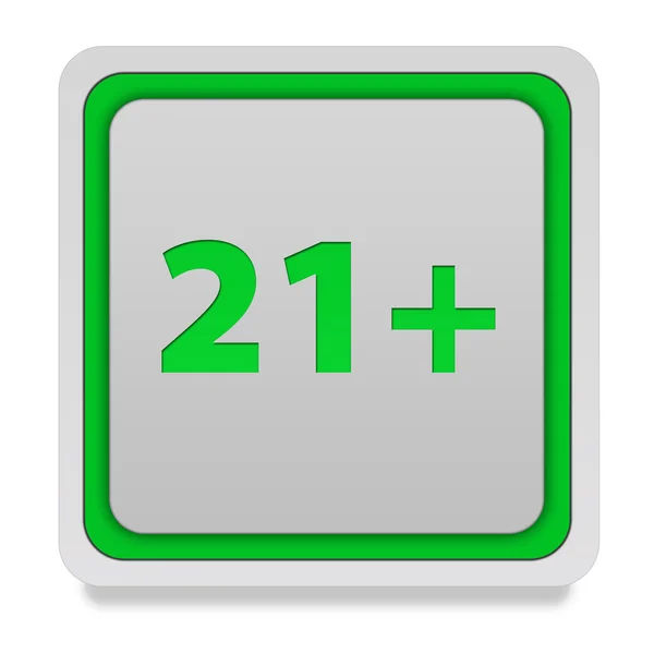 21 kvadrat ikon på vit bakgrund — Stockfoto