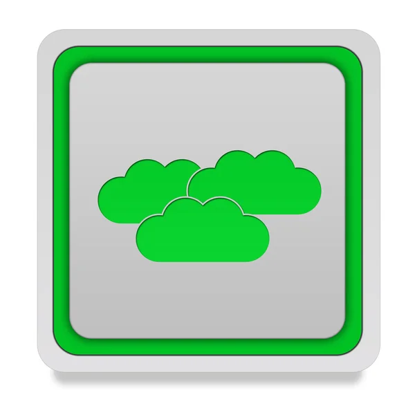 Cloud square icon on white background — Stock Photo, Image