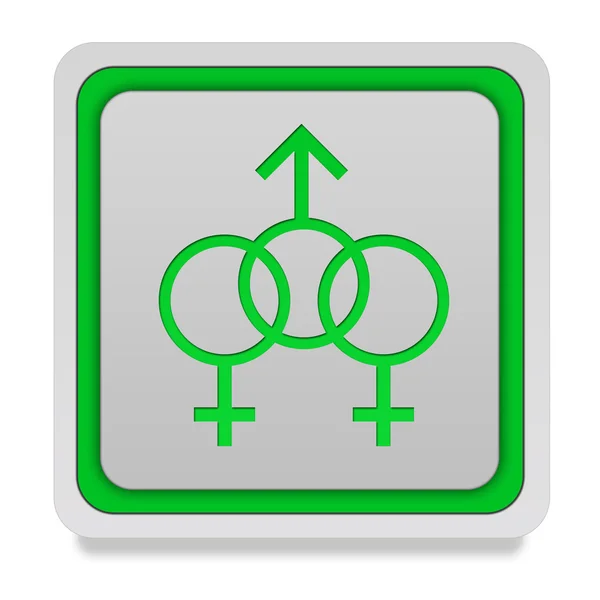 Sexualität quadratisches Symbol auf weißem Hintergrund — Stockfoto