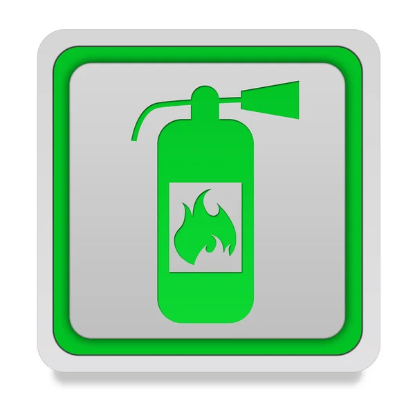 Brandblusser vierkante pictogram op witte achtergrond — Stockfoto