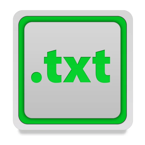 .Txt fyrkantiga ikonen på vit bakgrund — Stockfoto