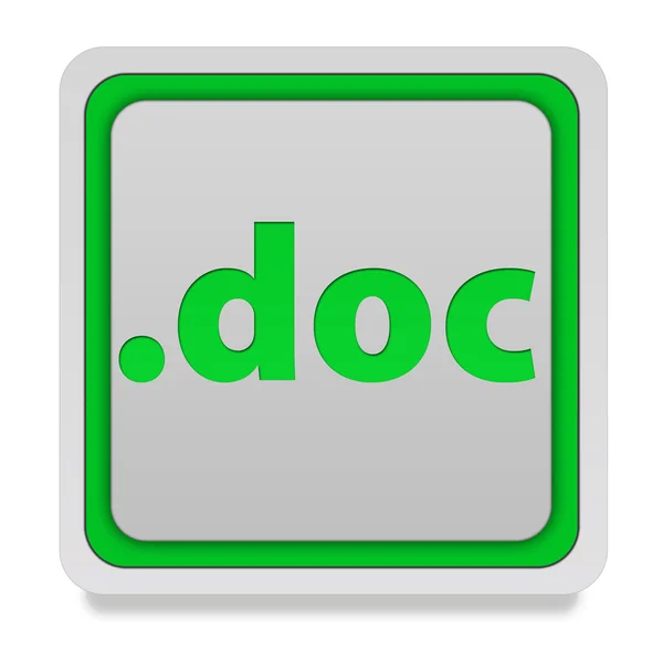 .Doc fyrkantiga ikonen på vit bakgrund — Stockfoto