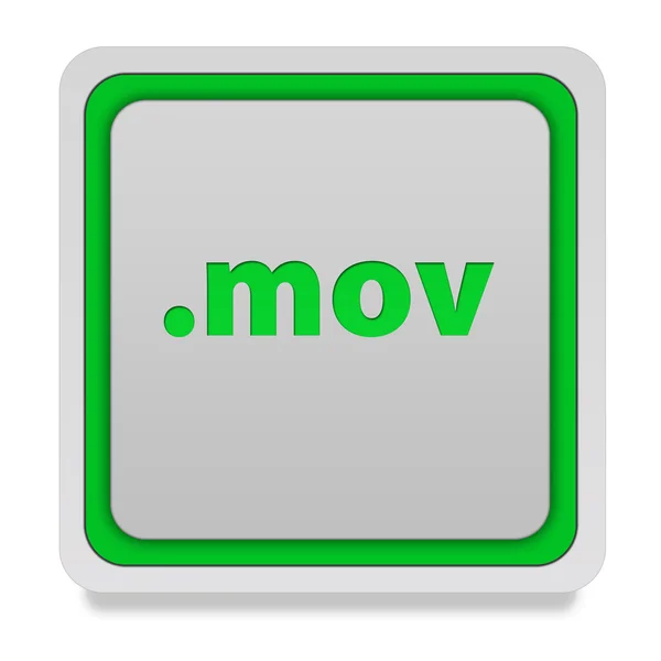 .mov quadratisches Symbol auf weißem Hintergrund — Stockfoto