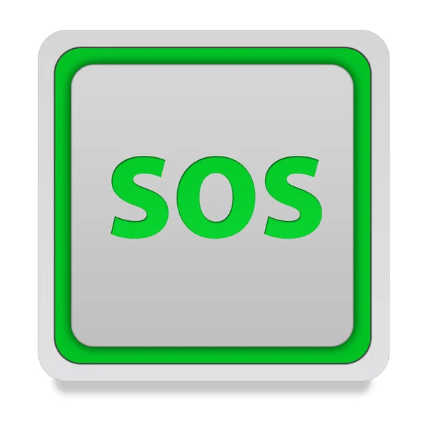 SOS square icon on white background — Stock Photo, Image