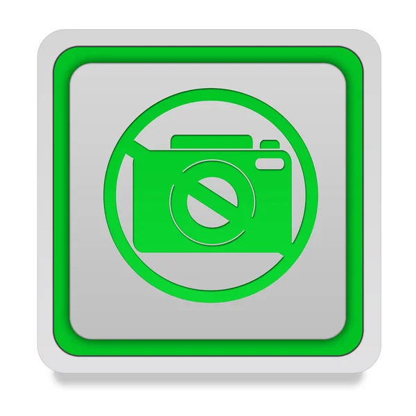 Ban shooting square icon on white background — Stock Photo, Image