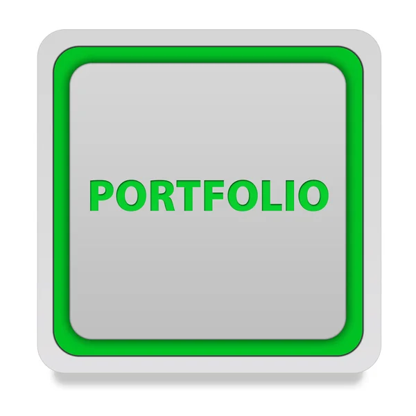 Porfolio fyrkantiga ikonen på vit bakgrund — Stockfoto