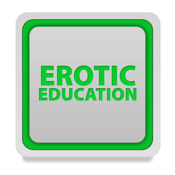 Icono cuadrado de educación erótica sobre fondo blanco — Foto de Stock