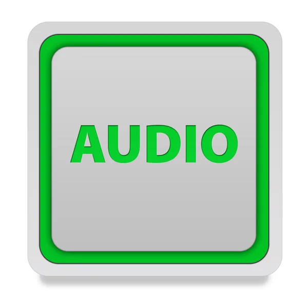 Audio-Quadrat-Symbol auf weißem Hintergrund — Stockfoto