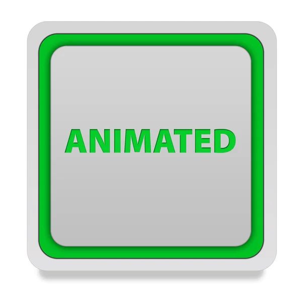 Animated square icon on white background — Stock Photo, Image