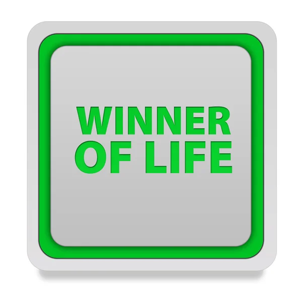 Winner of life square icon on white background — Stock Photo, Image