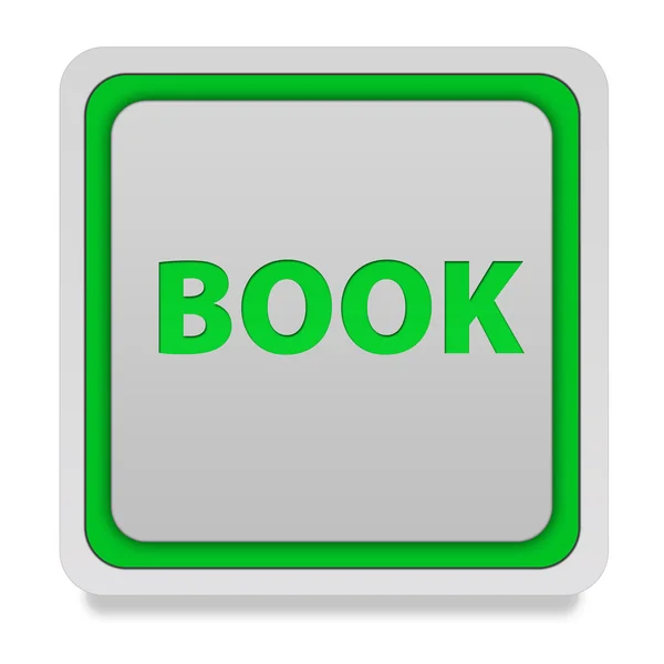 Buch quadratische Symbol auf weißem Hintergrund — Stockfoto