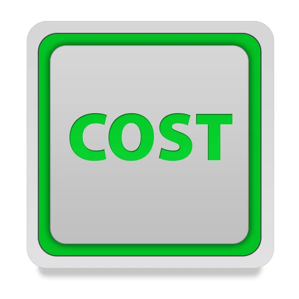 Cost square icon on white background — Stock Photo, Image