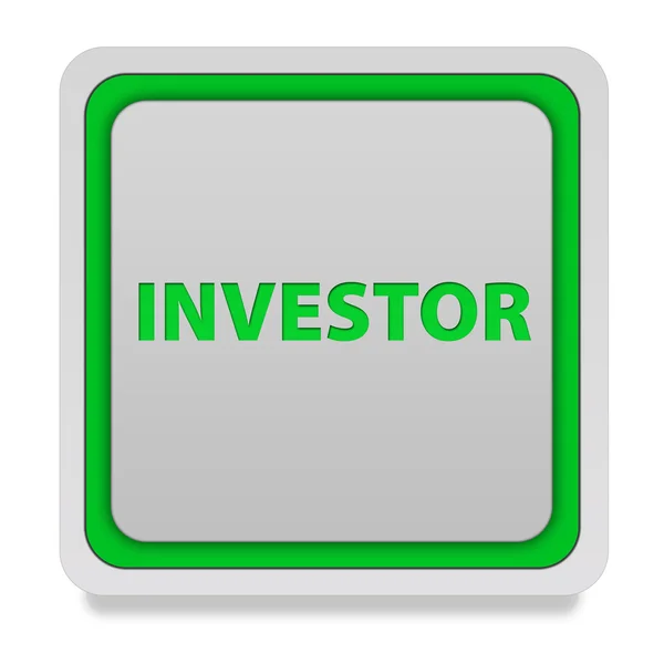 Beyaz arka plan üzerinde Yatırımcı kare simgesi — Stok fotoğraf