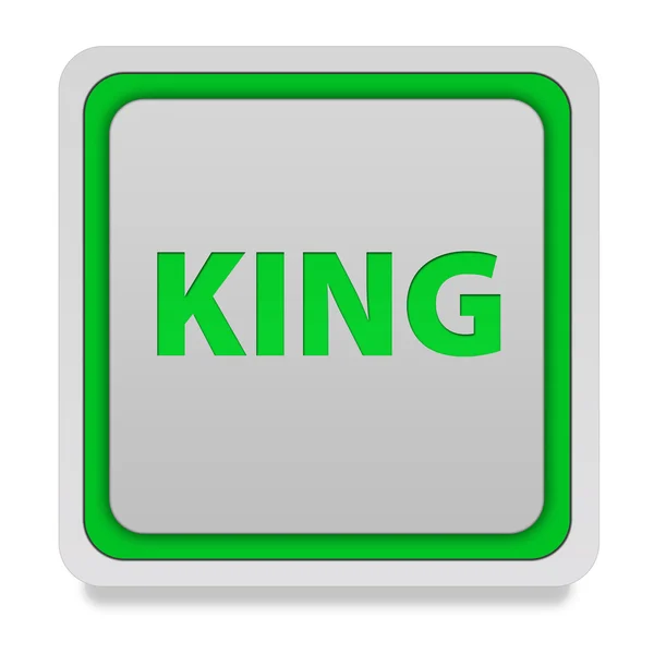 Rei ícone quadrado no fundo branco — Fotografia de Stock