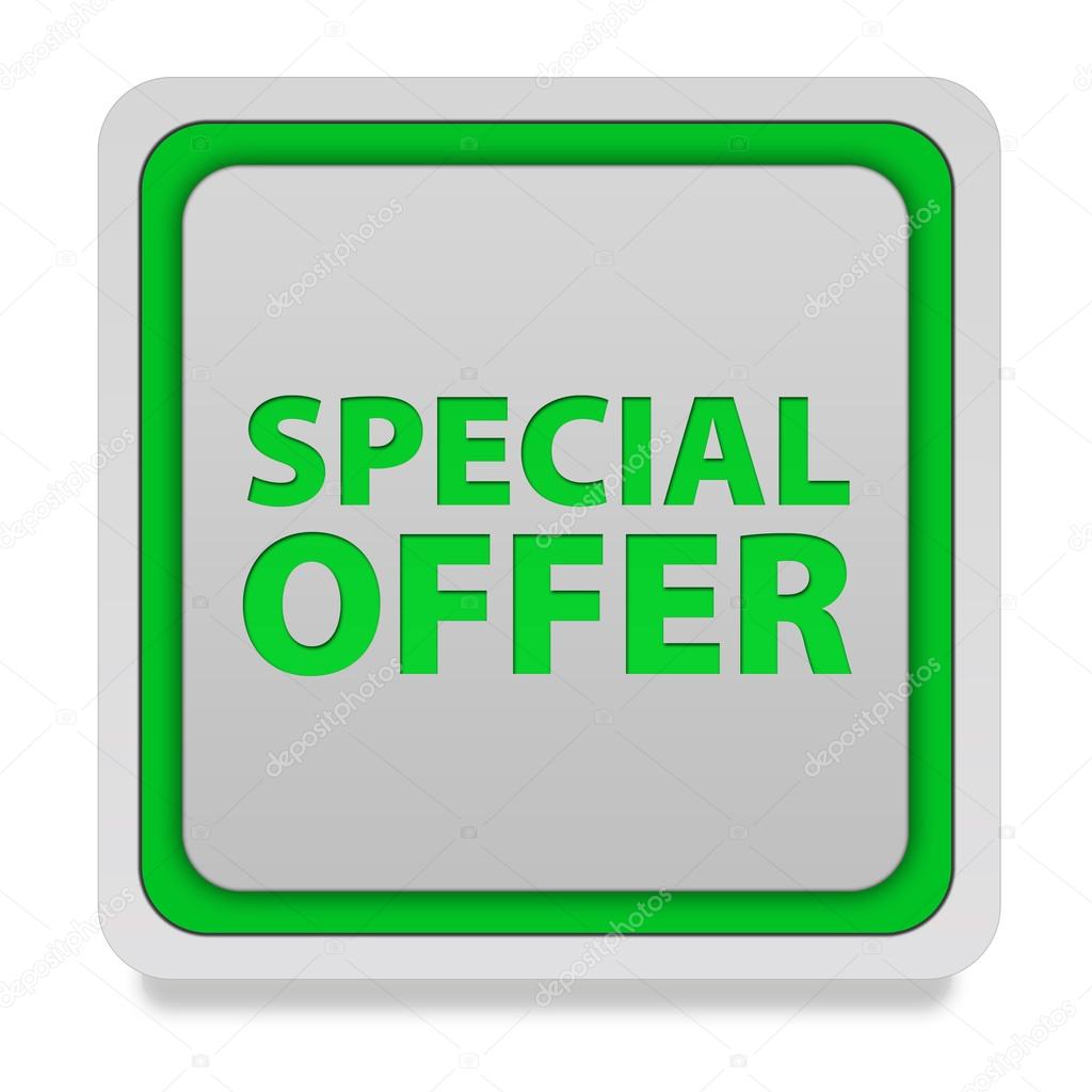 Special offer square icon on white background