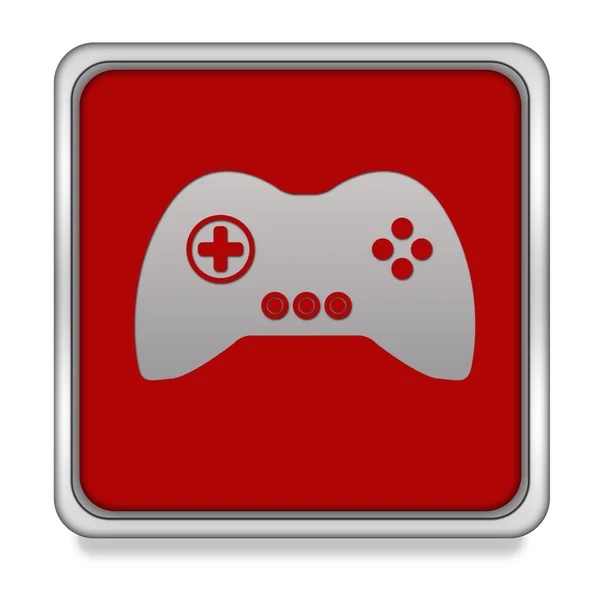 Game square icon on white background — Stock Photo, Image