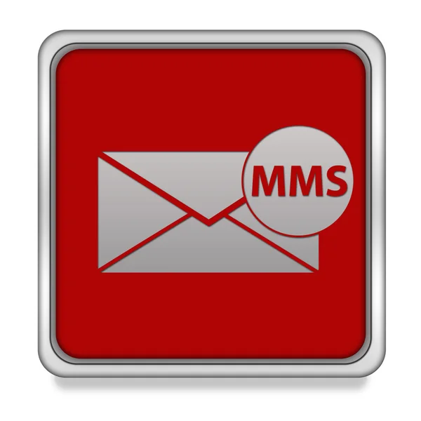 Mms square icon on white background — Stock Photo, Image