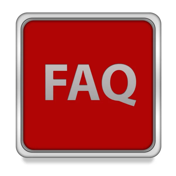 Faq square icon on white background — Stock Photo, Image