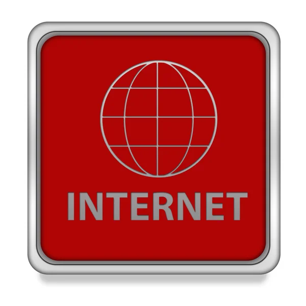 Inernet vierkante pictogram op witte achtergrond — Stockfoto