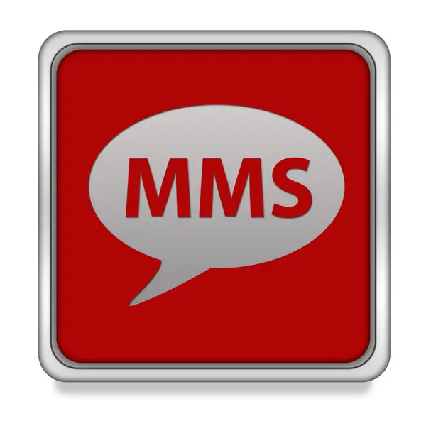 Mms square icon on white background — Stock Photo, Image