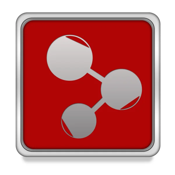 Datenbank quadratisches Symbol auf weißem Hintergrund — Stockfoto