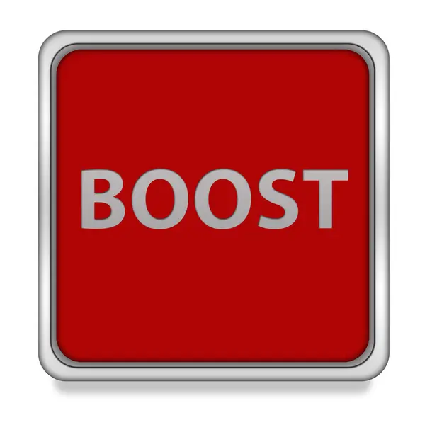 Boost square icon on white background — Stock Photo, Image