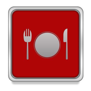 Beyaz arka plan menüsü kare simgesini